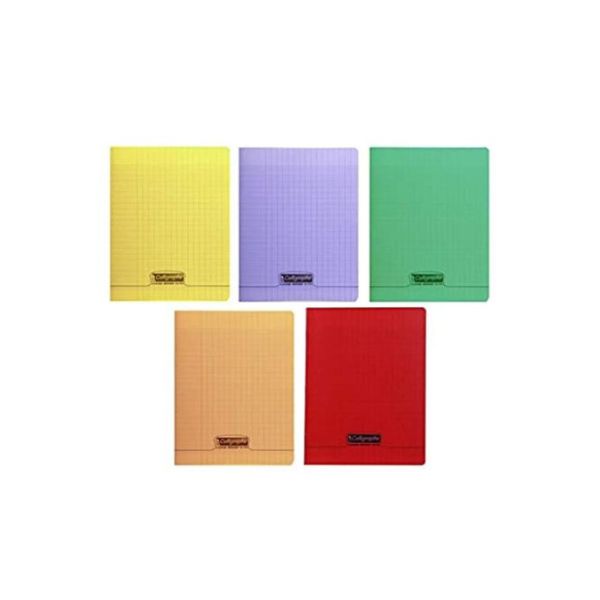 Cahier 17x22 (96p) couverture polypro jaune
